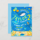 verjaardag van het onderwaterleven kaart (Voorkant / Achterkant)