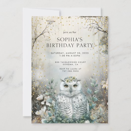 Verjaardag van het sprookjesachtige bos kaart (Voorkant)