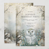 Verjaardag van het sprookjesachtige bos kaart (Voorkant / Achterkant)