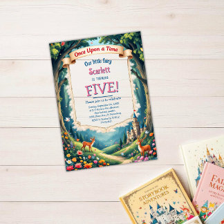 Verjaardag van het sprookjesachtige sprookjesachti acryl uitnodigingen