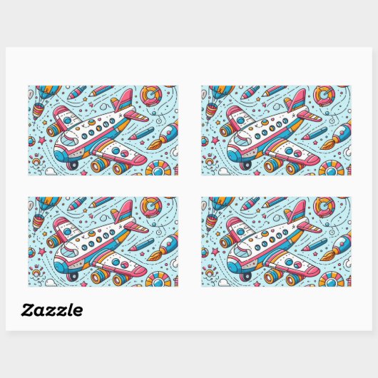 Verjaardag van het vliegtuig Sticker (Vel)