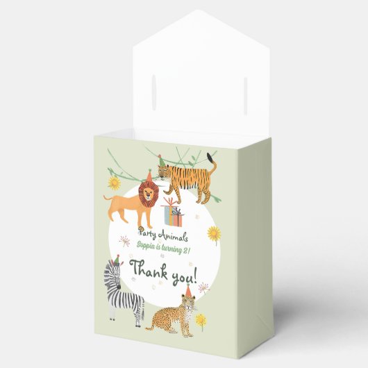 Verjaardag van het wilde Oerwoud Bedankdoosjes (Geopend)