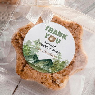 Verjaardag van het Woodland Forest Beer Ronde Sticker