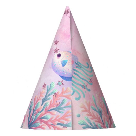 Verjaardag van het Zee Kind Feesthoedjes (Achterkant)