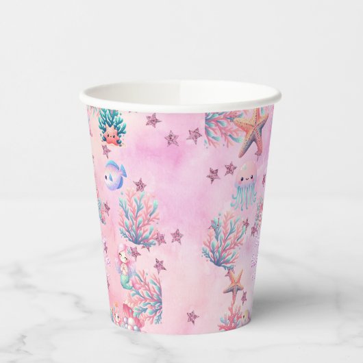 Verjaardag van het Zee Kind Papieren Bekers (Links)