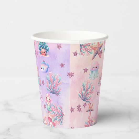 Verjaardag van het Zee Kind Papieren Bekers (Rechts)