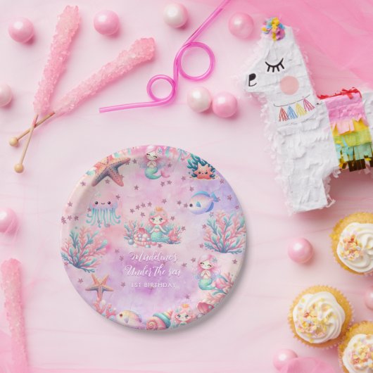 Verjaardag van het Zee Kind Papieren Bordje (Feest)