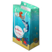 Verjaardag van het Zee Ocean Animals Kind Klein Cadeauzakje (Voorkant Gekanteld)