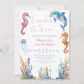 Verjaardag van het Zee onder zeedieren Kaart (Voorkant)