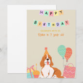 verjaardag van hond gepersonaliseerd kaart (Voorkant / Achterkant)