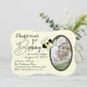 Verjaardag van Honey Bee en Gingham Kaart (Staand voorkant)