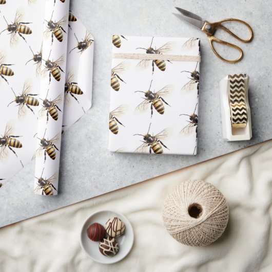Verjaardag van honingbijen cadeaupapier (Crafts)