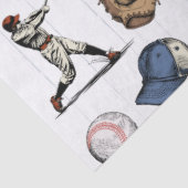 Verjaardag van honkbal uit grootmoeders tijd tissuepapier (Detail)