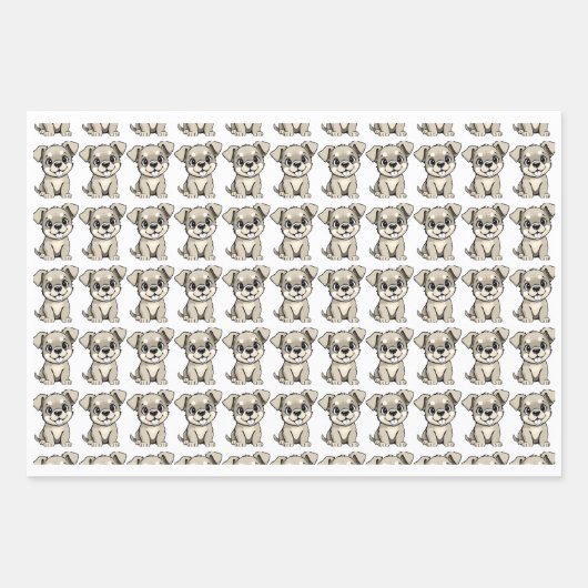 Verjaardag van huisdier en kind inpakbladen inpakpapier vel (Voorkant)