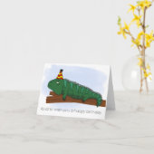 Verjaardag van Iguana Kaart (Gele Bloem)