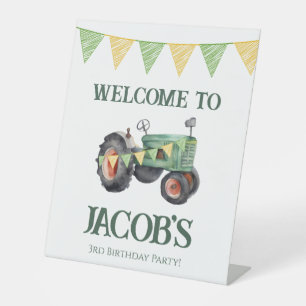 Verjaardag van je Tractor Boys Reclamebord Met Voetstuk