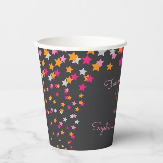 Verjaardag van kind Twinkle Twinkle Little Star Papieren Bekers (Voorkant)