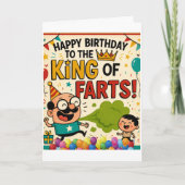 Verjaardag van King of Farts Kaart (Voorkant)