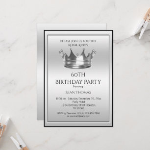 Verjaardag van King's Silver Crown Man Kaart