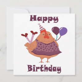 Verjaardag van kip feestdagenkaart
