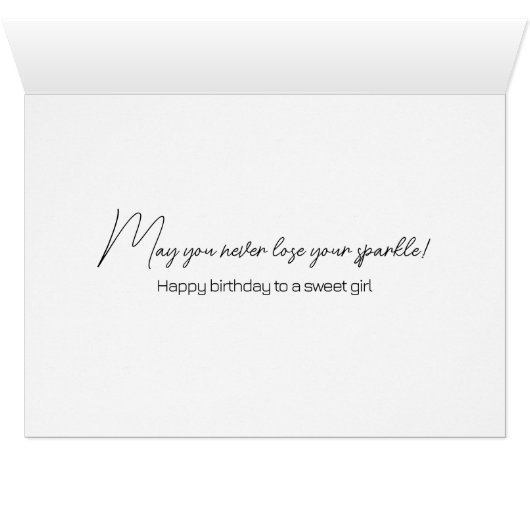 Verjaardag van klein meisje met rode lippenstift (Binenzijde Horizontaal (Onderkant))