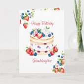 Verjaardag van kleindochter Waterverf grillig Kaart (Voorkant)