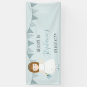 Verjaardag van Kleine Wilde Bloem Spandoek (Verticaal)