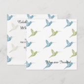 Verjaardag van kolibries kaart (Voorkant / Achterkant)