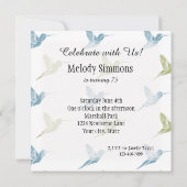 Verjaardag van kolibries kaart (Achterkant)