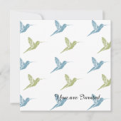 Verjaardag van kolibries kaart (Voorkant)