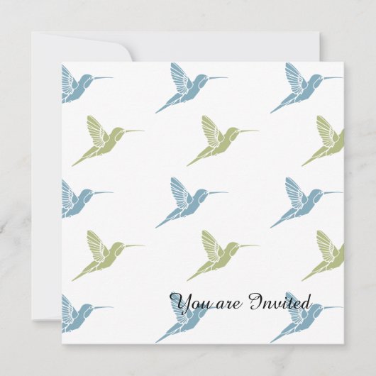 Verjaardag van kolibries kaart (Voorkant)