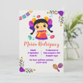 Verjaardag van Latijns-Amerikaans prinsesje Kaart (Staand voorkant)