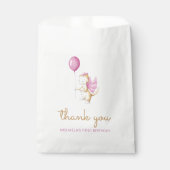 Verjaardag van leuk drakenmeisje bedankzakje (Voorkant)