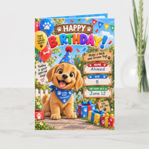 Verjaardag van lieve puppykids – Poot-tastische vi Kaart