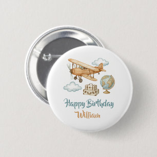 Verjaardag van Little Explorer Ronde Button 5,7 Cm
