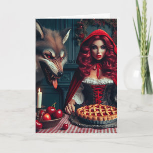 Verjaardag van Little Red Big Bad Wolf Kaart
