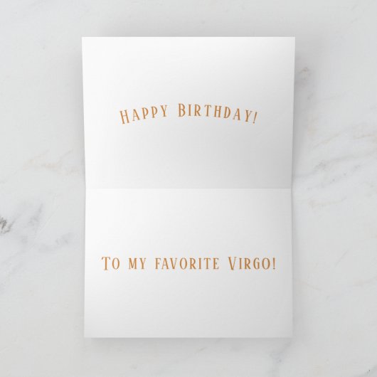 Verjaardag van Maagd en Kosmos Kaart (Binnen)