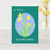 Verjaardag van Maart van de Gele narcissen van de Kaart (Gele Bloem)