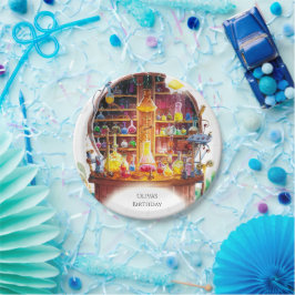 Verjaardag van Magic Scientist van Simple Kinderen Papieren Bordje