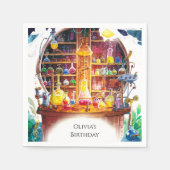 Verjaardag van Magic Scientist van Simple Kinderen Servet (Voorkant)