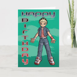 Verjaardag van Manga Dude Kaart