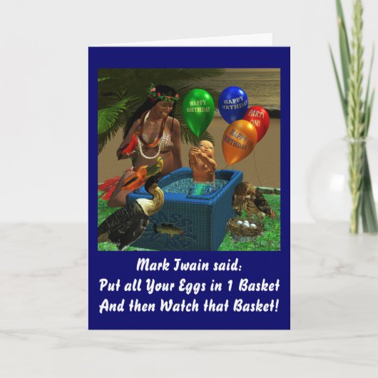 Verjaardag van Mark Twain Kaart (Voorkant)