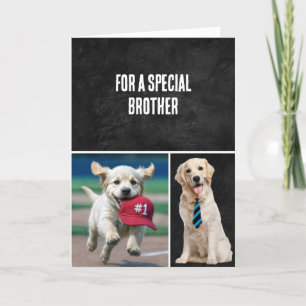 Verjaardag van mijn broer met Golden Retrievers Kaart