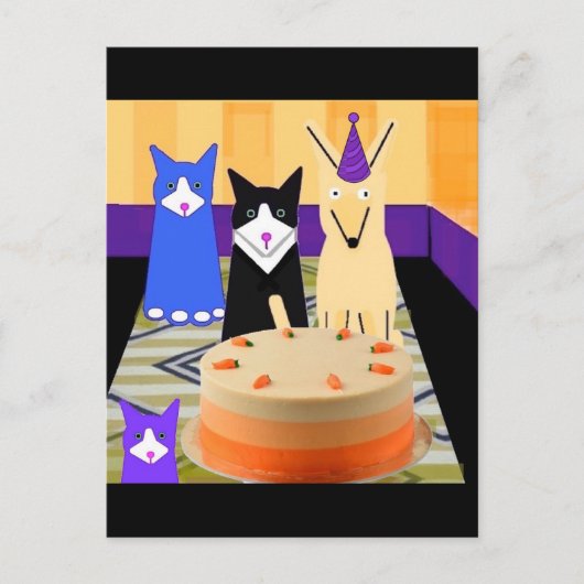 Verjaardag van mijn hond, briefkaart (Voorkant)