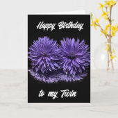 **VERJAARDAG VAN MIJN TWEELING** KAART (Gele Bloem)
