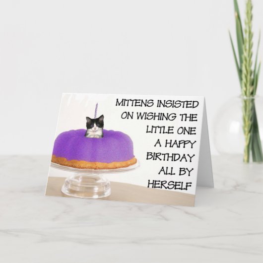 Verjaardag van Mittens Kaart (Voorkant)