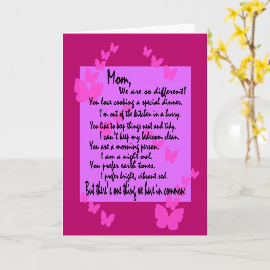 Verjaardag van moeder: anders maar hetzelfde, vol  kaart (Gele Bloem)