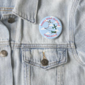 Verjaardag van Mustangs (Blauwe Lucht) Badge Ronde Button 5,7 Cm (In situ)