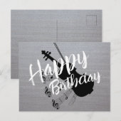 verjaardag van muzikant briefkaart (Voorkant / Achterkant)