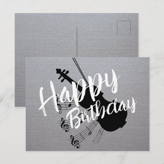 verjaardag van muzikant briefkaart (Voorkant / Achterkant)